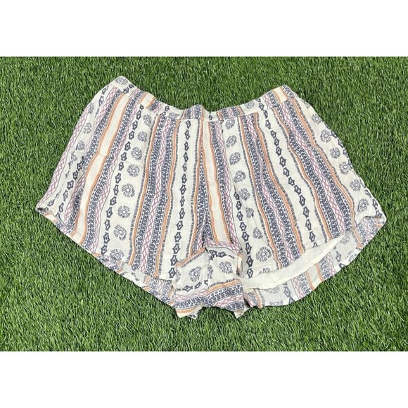Abercrombie & Fitch Blue & White Boho Printed Soft Pull On Shorts Beachy Small - Picture 7 of 8